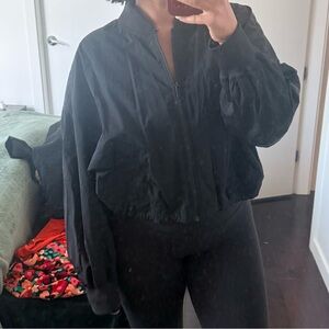 Lululemon black Lightweight Hem-Cinch Bomber Jacket